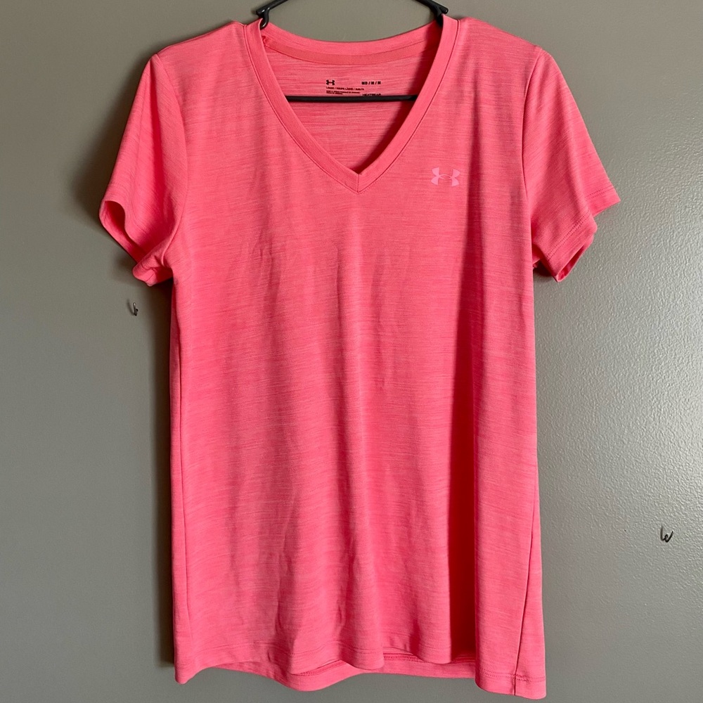 Hot Pink Under Armour v-neck tee